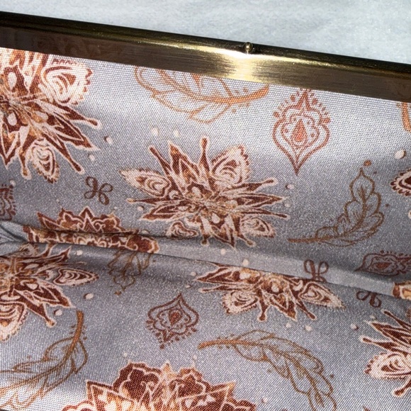 HOBO Red Leather Clutch with Gold Trim - Picture 8 of 12